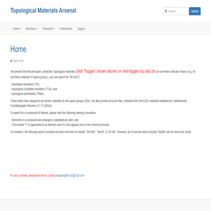 Topological Materials Arsenal